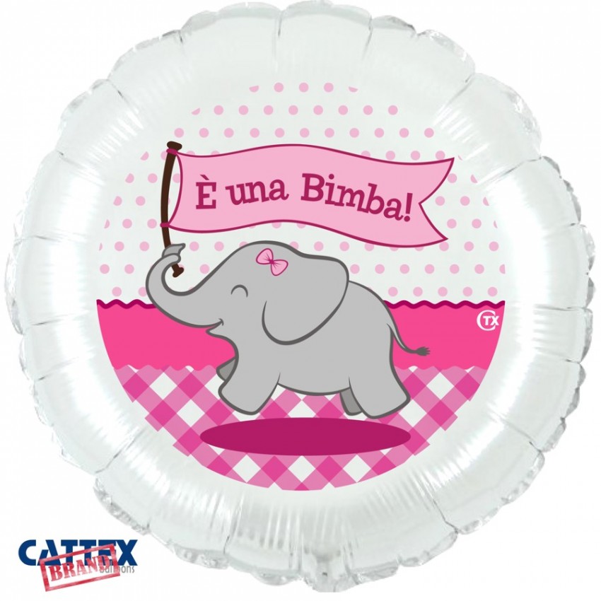 Palloncini Decorati CTX+ - Elefantino è una Bimba! (18”)